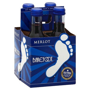 BAREFOOT MERLOT 187ML 4 PACK